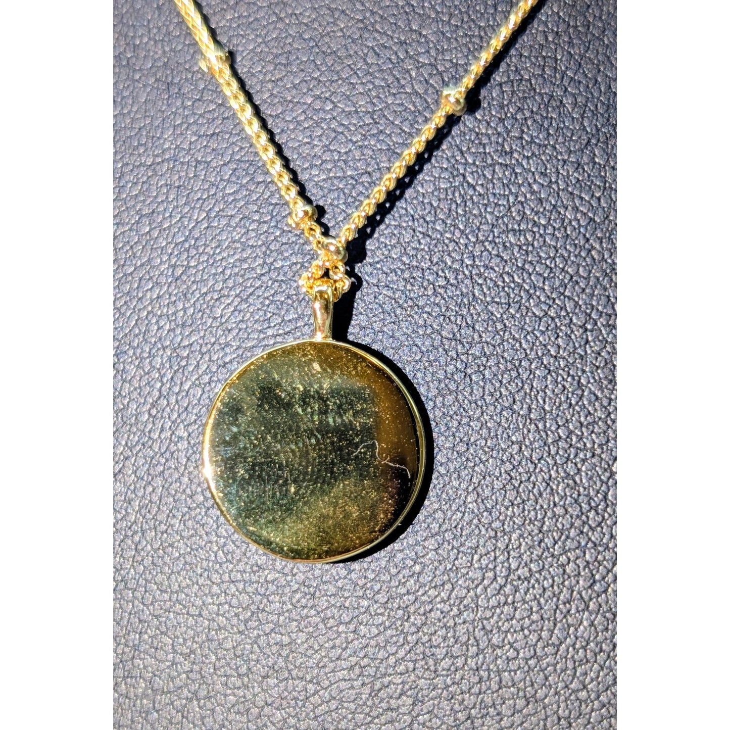Gorjana Power Gemstone Coin Necklace Howlite Calming Stone 18K GP Necklace