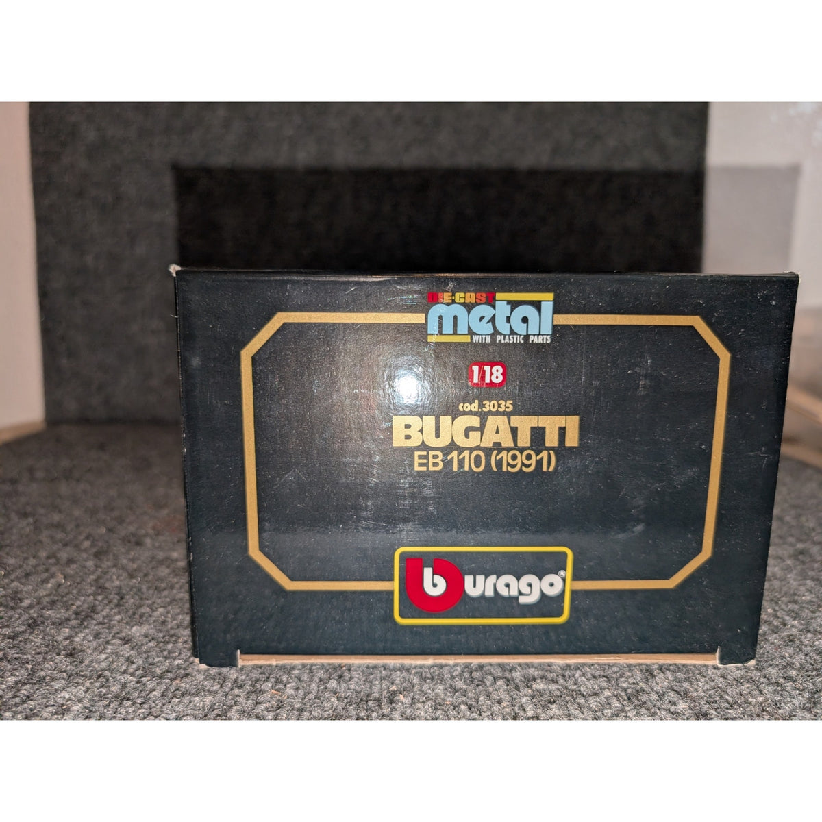 Vtg Bburago Bugatti EB 110 (1991) Die Cast Metal Factory Built 1:18 Scale Car