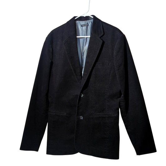 Guess Premium Black Textured 100% Cotton Two Button Sports Coat Men's Size L