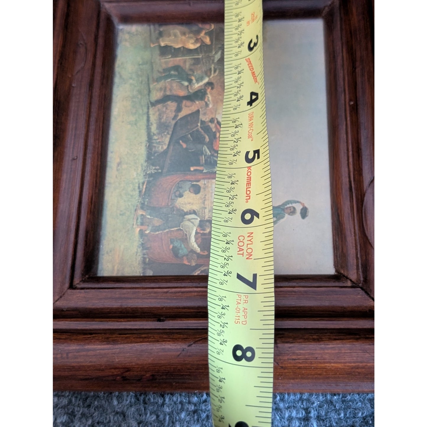 VTG/Antique 'The Old Stage Coach' Print Originally Created in 1871 Wood Framed