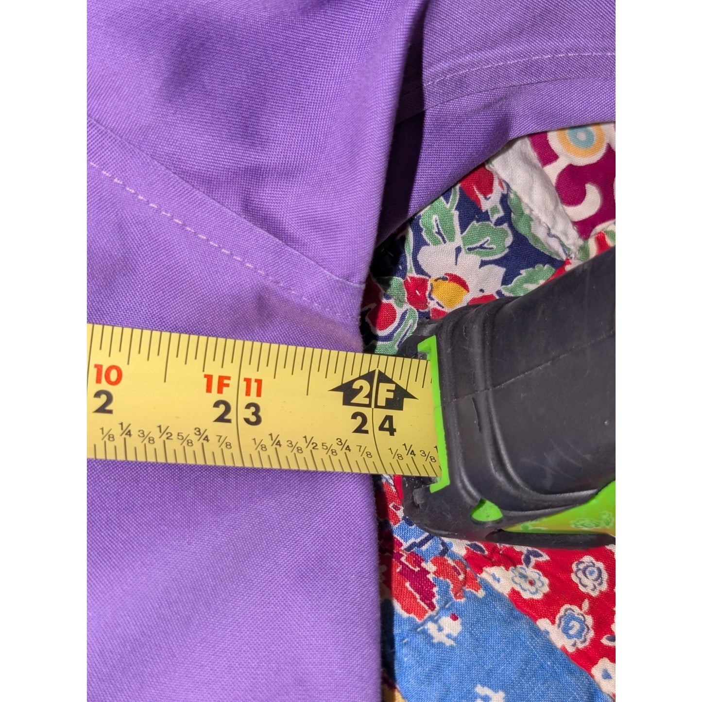 Chico's Sz 3 No-Iron Purple Hidden Button Front 100% Cotton Shirt USA Sz XL/16