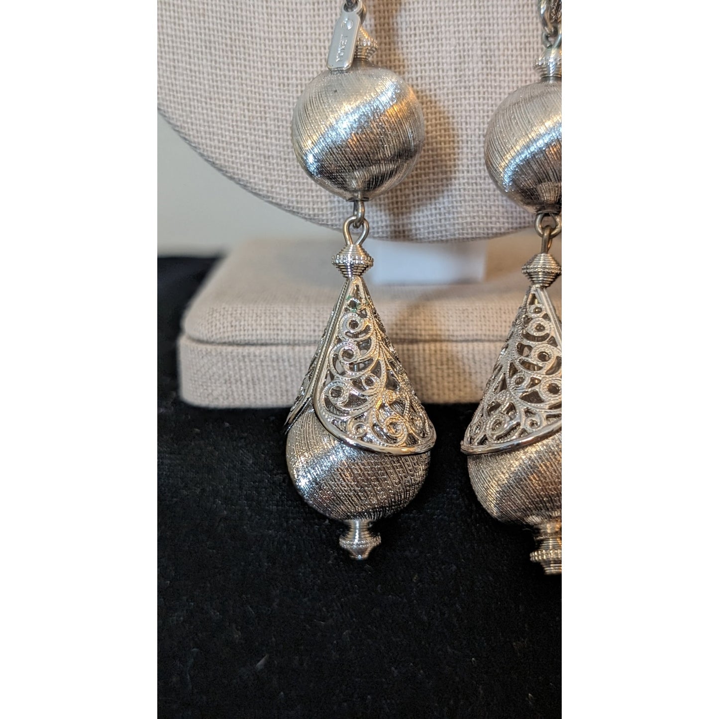 Rare Find! Monet 1961 Signed Monet Book Piece Rhodium Plated Lariat Necklace