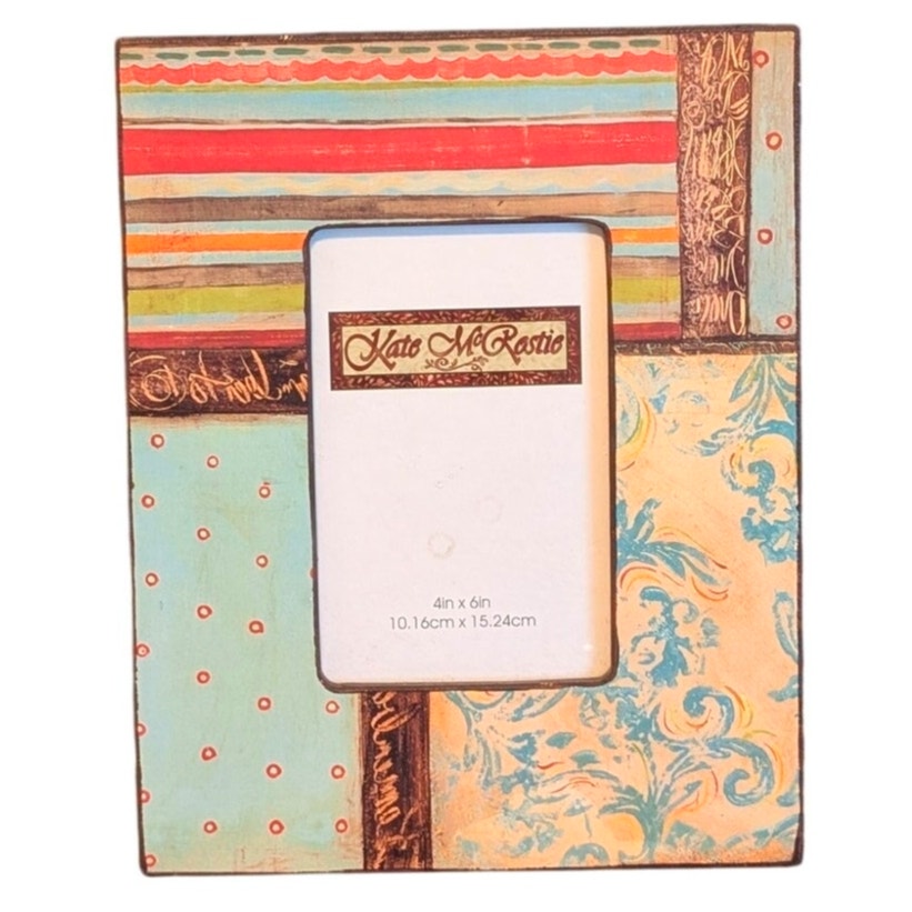 Kate McRostie 4 x 6 Creative Co-Op Southwestern Vibe Multi-Color Photo Frame