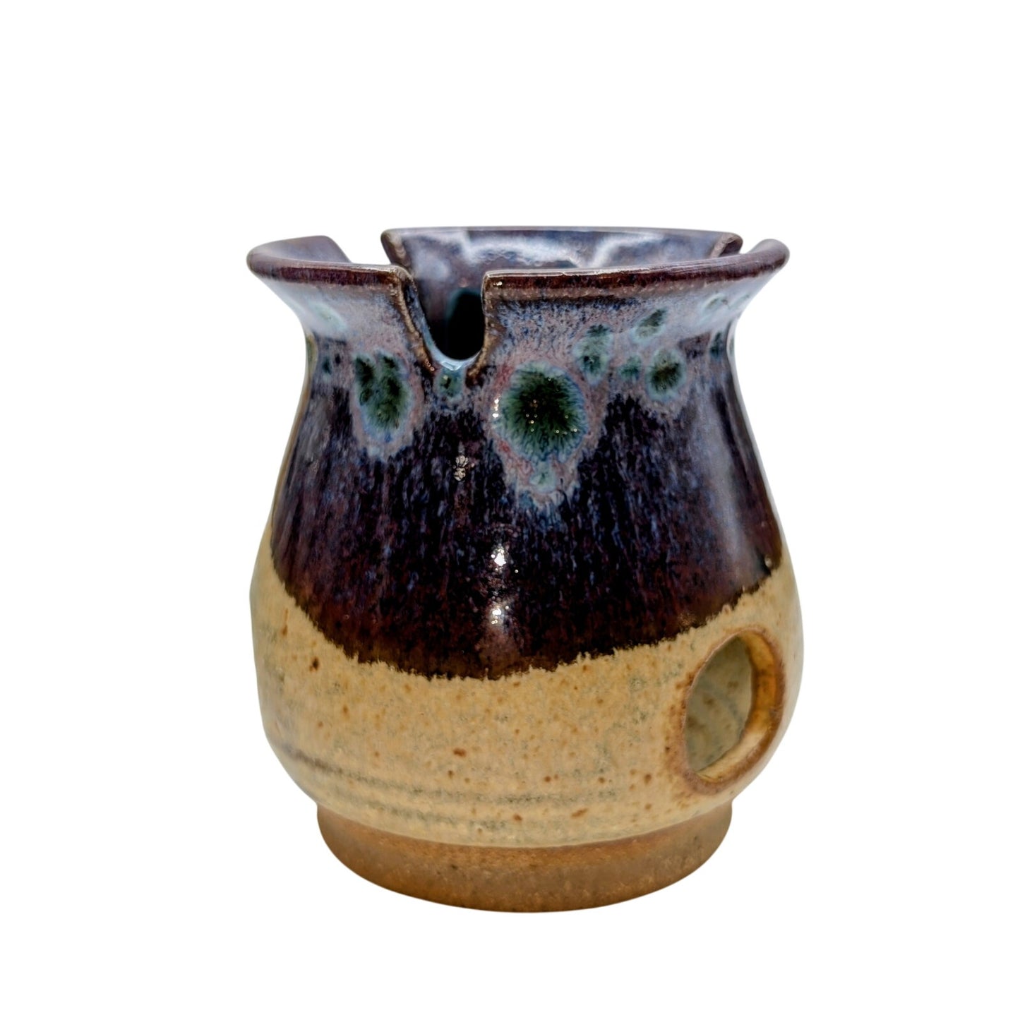 Vintage Studio Pottery Artist Signed Tea Light Candle Holder