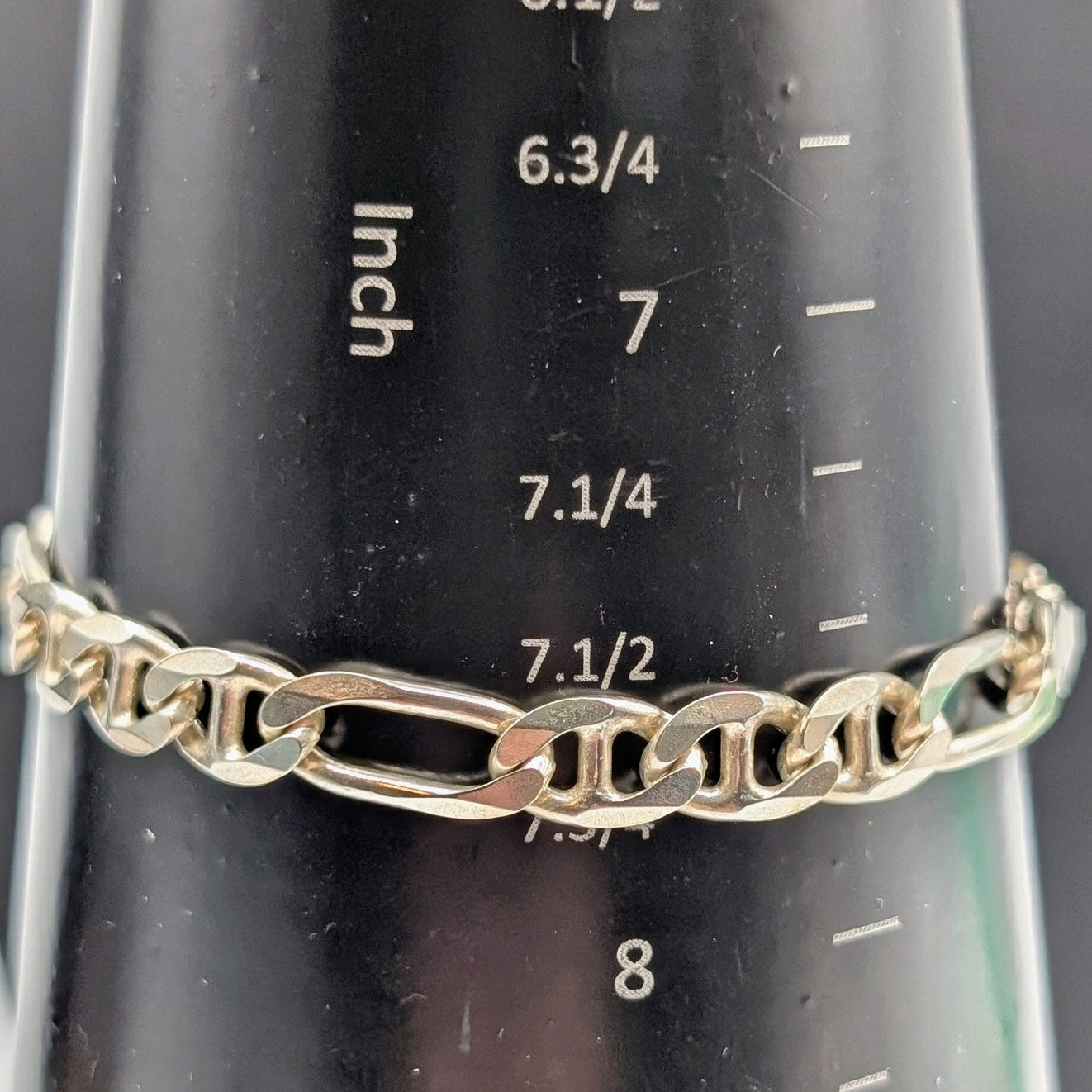 Italian 925 Sterling Silver Long Mariner Link Lobster Clasp Chain Bracelet