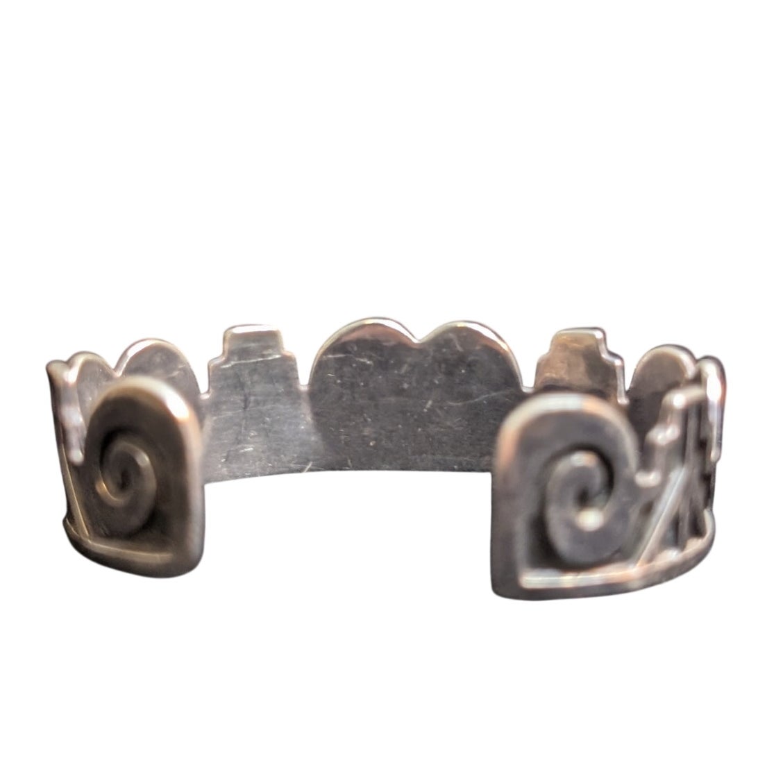 Vintage Taxco TS-95 Sterling Silver 7" Cuff  Bracelet 33.5g