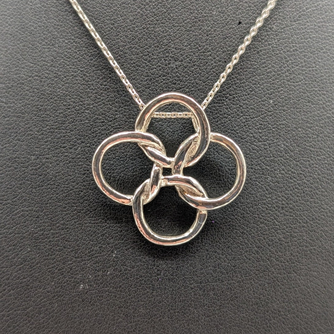 925 Sterling Silver Celtic Knot 1" Pendant 16" Necklace