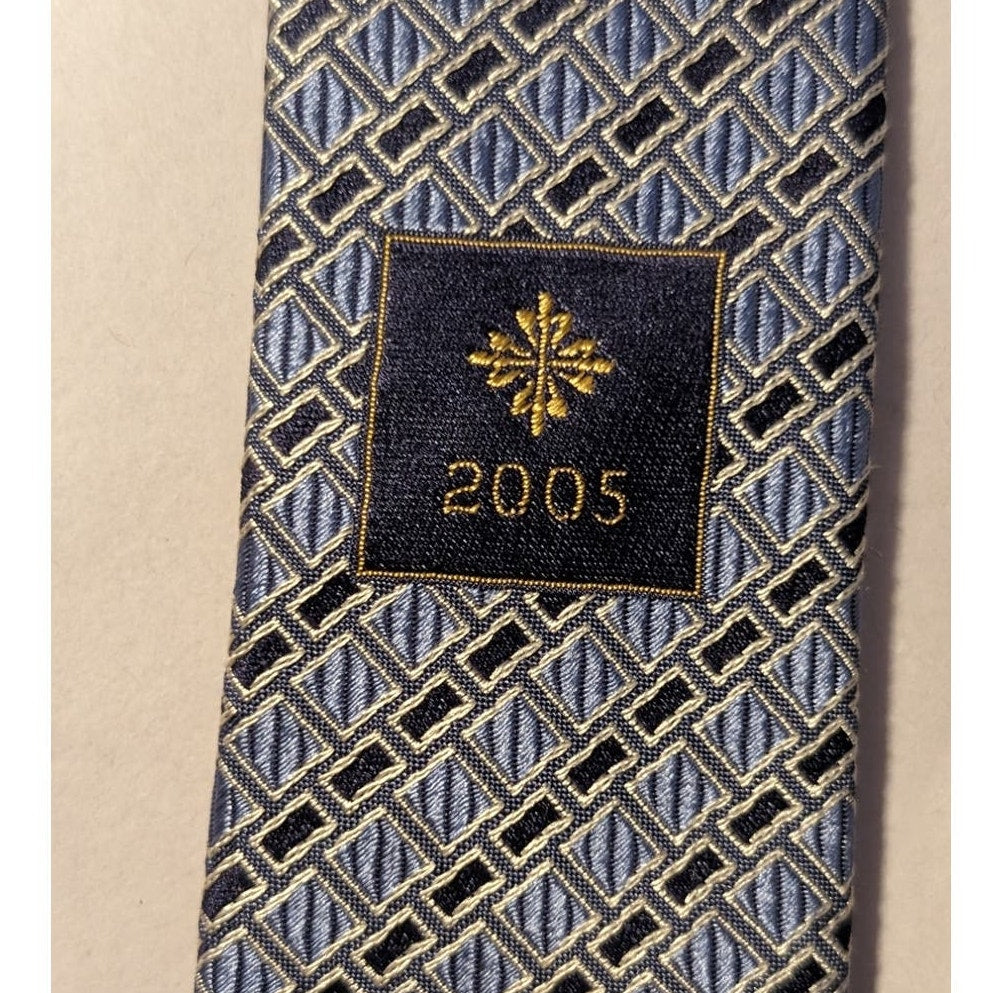 Patek Philippe Pour Ermenegildo Zegna Blue Pattern Silk Tie Limited Edition 2005