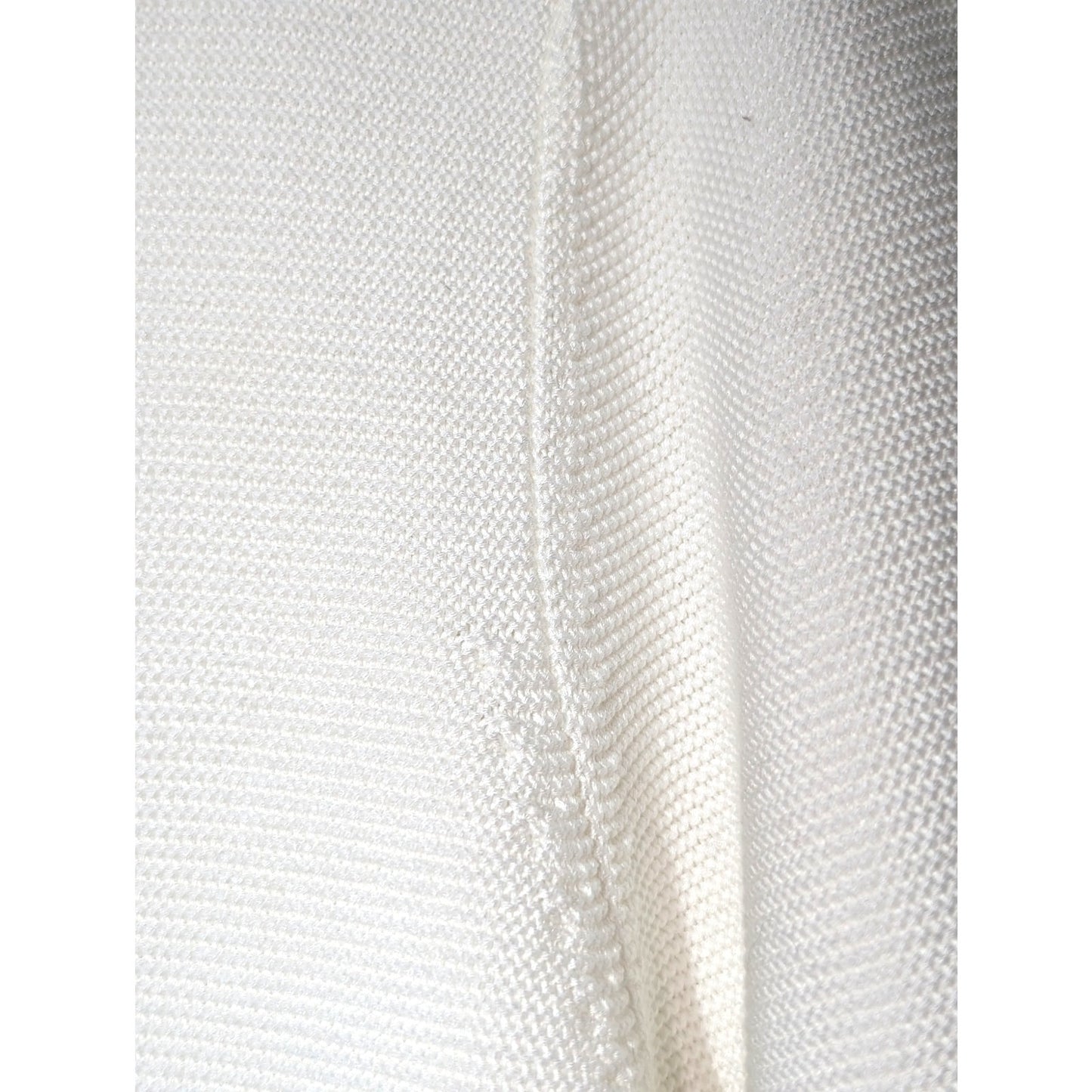 COS White 100% Cotton Knit Front Pocket Detail Slightly Cropped Sleeve Sweater S