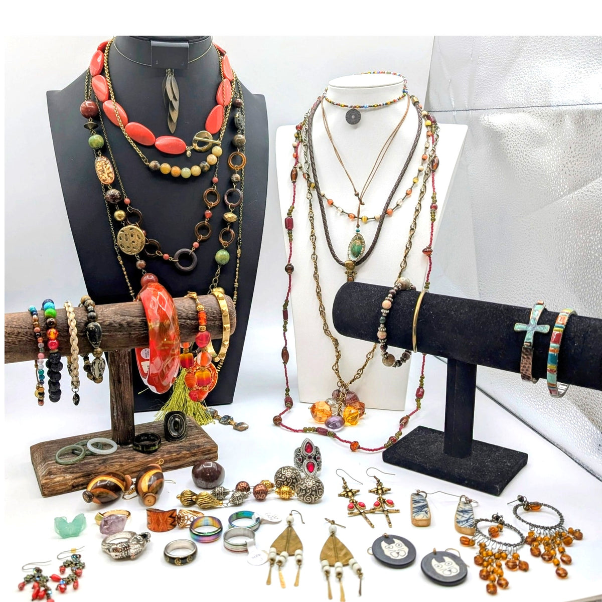 Reseller's Delight 46 Piece Boho Vintage to Modern Costume Jewelry Lot