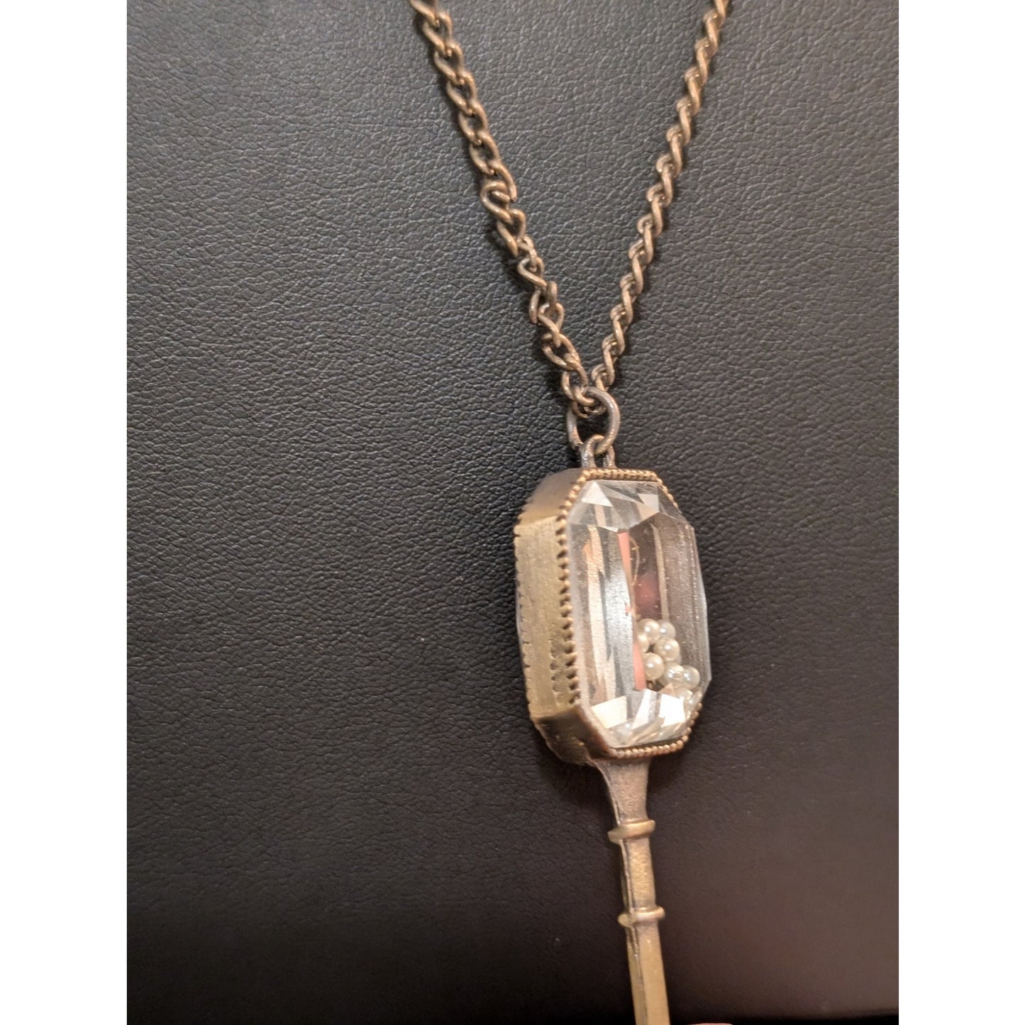 Two Victorian Drop Dangle Pendant Bib Necklace Lot