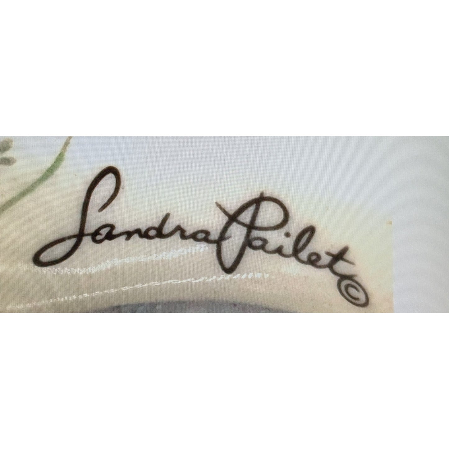 Artisan Sandra Pailet Sunflower Ceramic Statement Oval Bangle Bracelet 173.80g