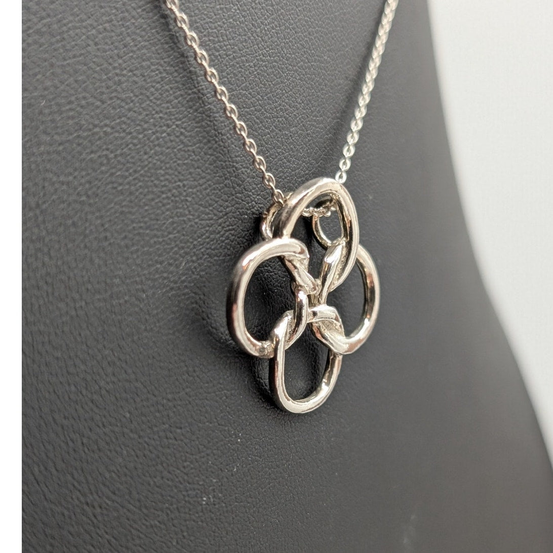 925 Sterling Silver Celtic Knot 1" Pendant 16" Necklace