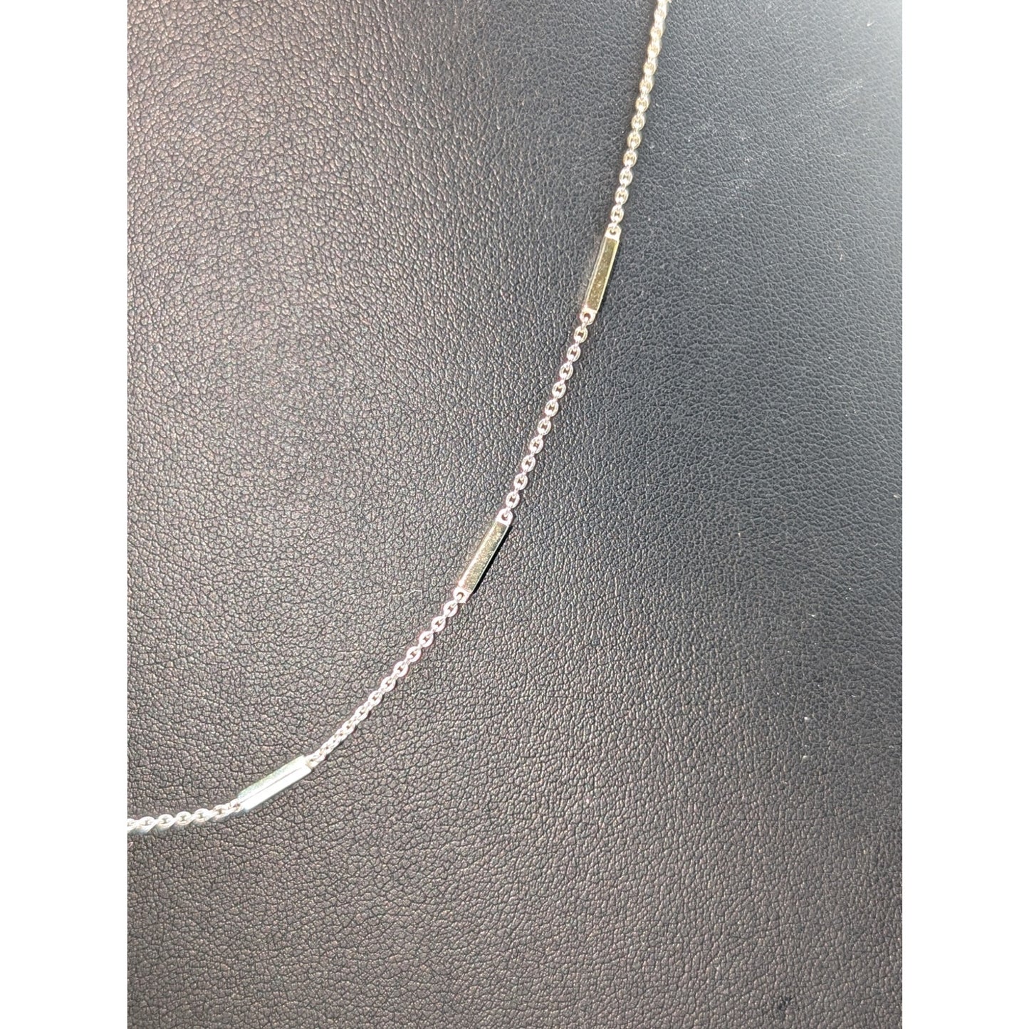 925 Sterling Silver Scattered Seven Bar Chain 18" 19" & 20" Necklace