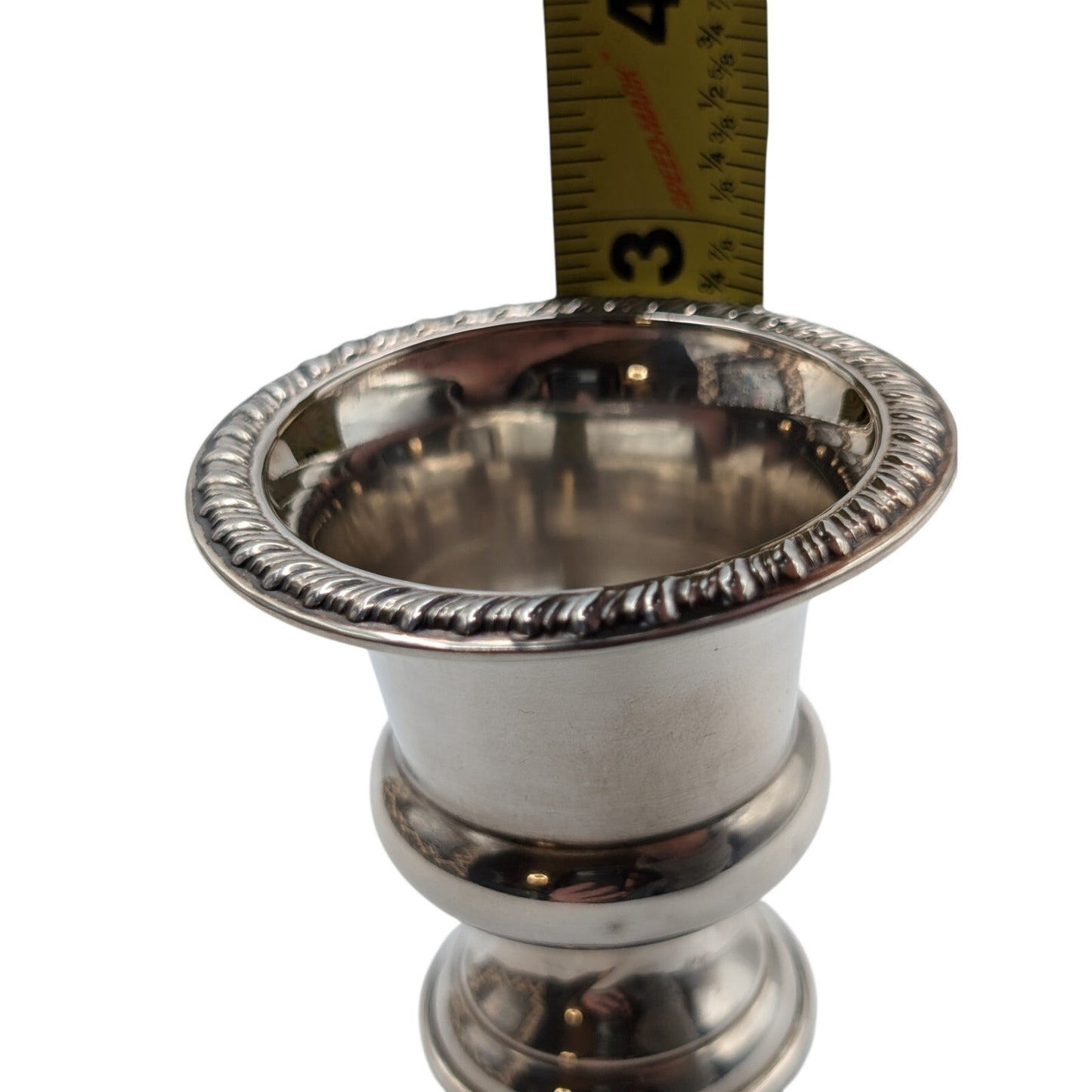 Vintage Empire Sterling Silver Weighted Mid-Century Modern Toothpick Holder 56 g