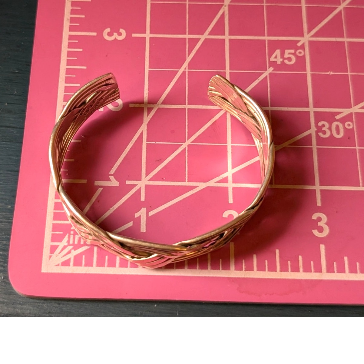 Vintage 925 Sterling Taxco Mexico 5/8" Wide Braided Thick Wire Cuff Bracelet