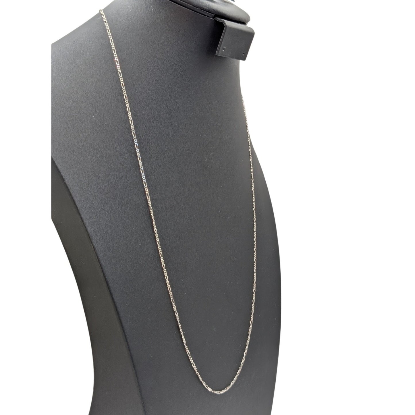 VTG 925 Sterling Silver 29.5" Long 1/16" Figaro 4.74g Chain Necklace