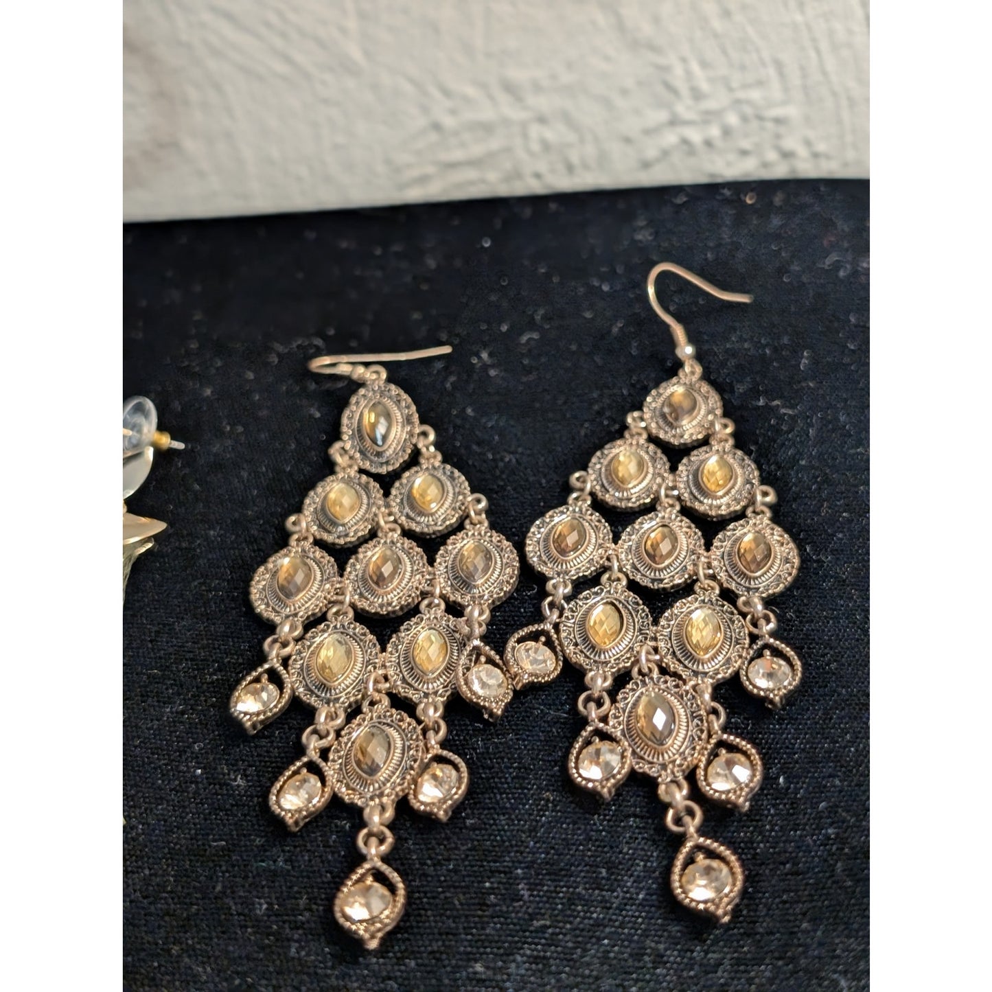 Lot of Three Pair Boho Extreme Dangle Pierced Earrings