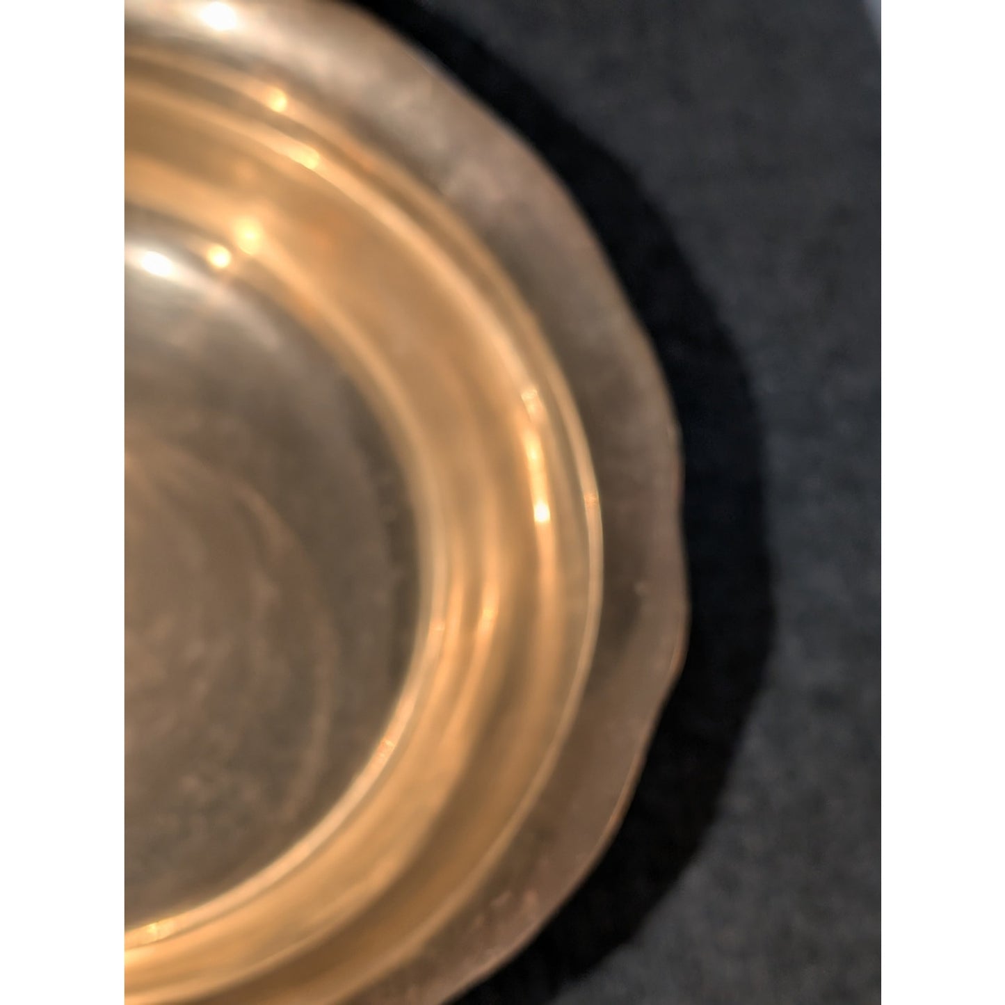 Mid-Century 1960s Pedestal Heavy Brass Decorative Bowl
