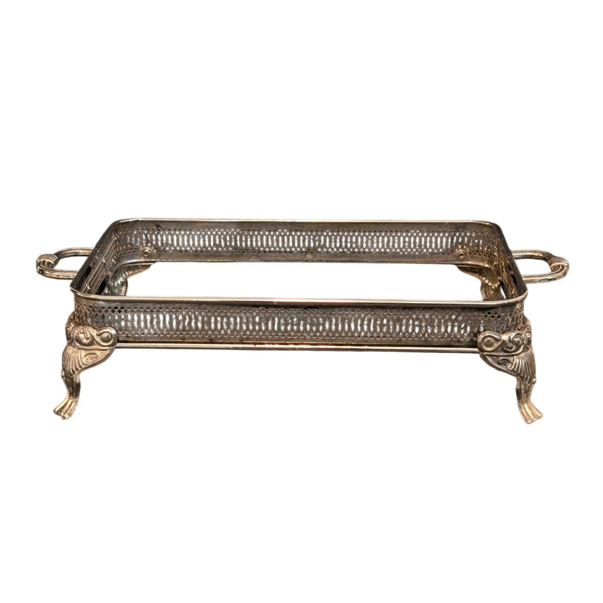 Vintage Silver Plated Casserole Dish Stand Upcycle Repurpose