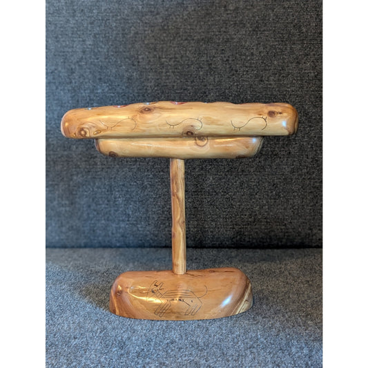 Artisan Made Vintage Seven Candle Rustic Beautiful Wood Decor Piece