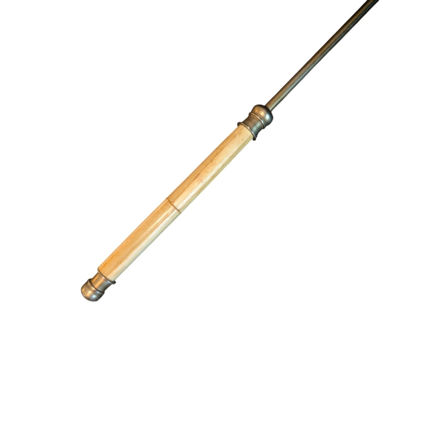 Vintage Candle Snuffer Metal Cream Inlaid Handle & Cone Cap