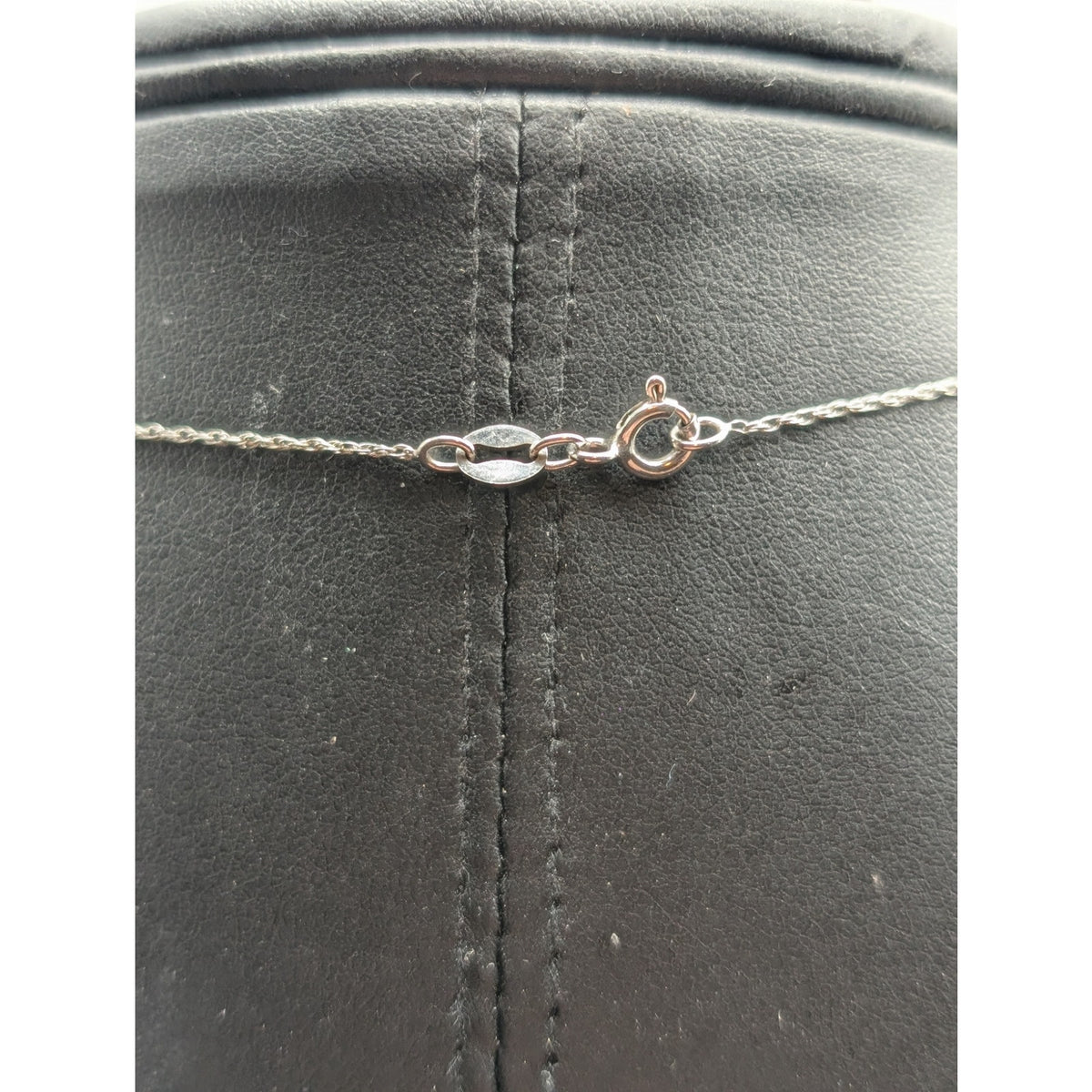 Vtg 90s 925 Italy Sterling Silver Diamond Accent Infinity Pendant 18" Necklace