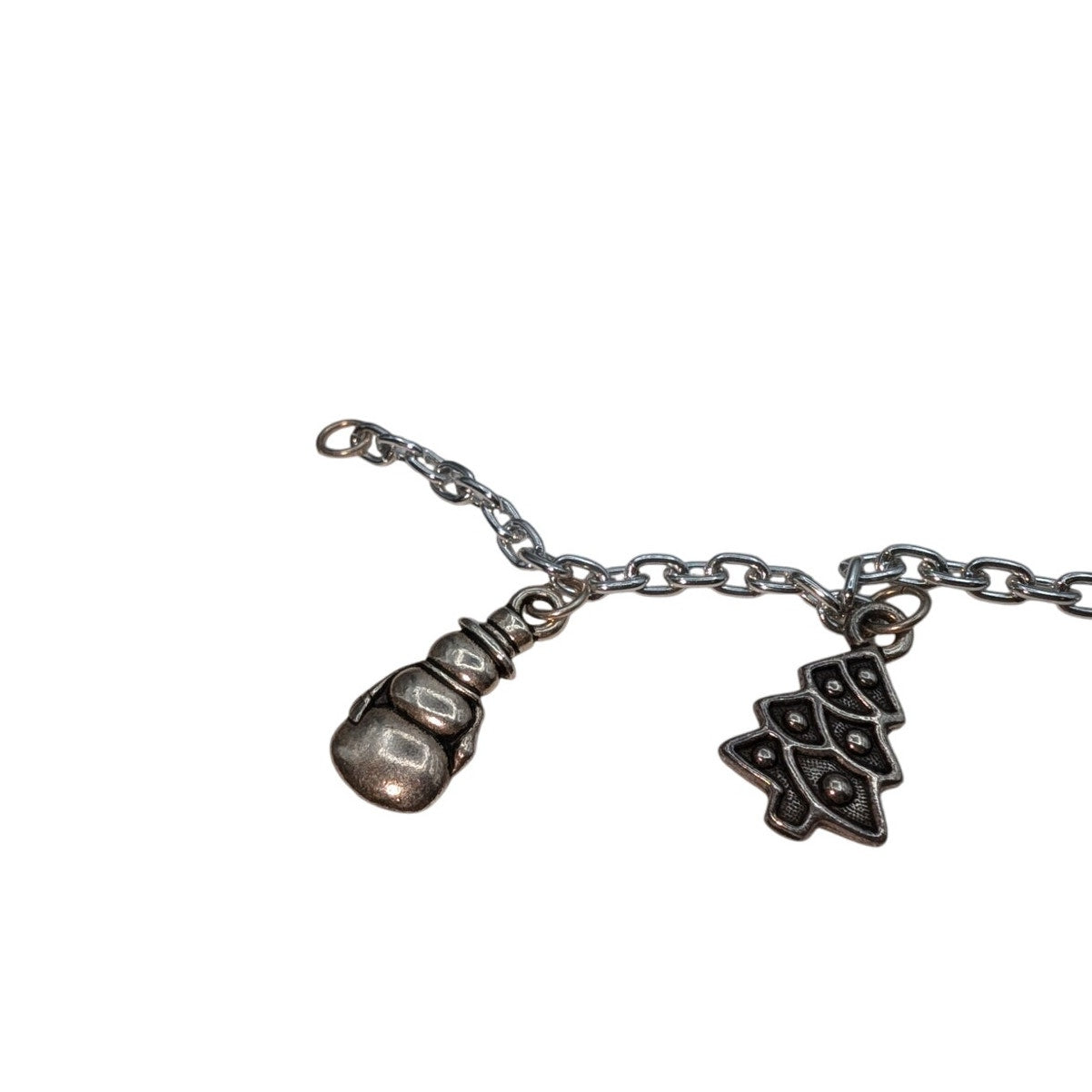 Silver Tone Christmas Charm Bracelet