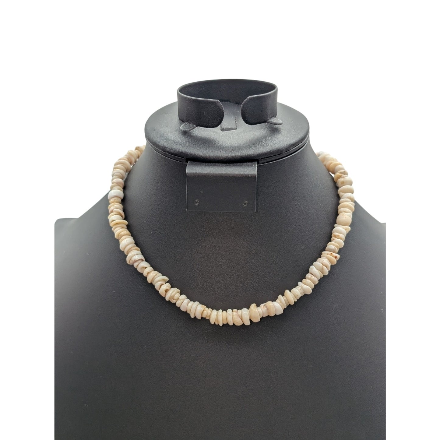 Vintage Genuine Puka Shell 16.5" Barrel Clasp Necklace