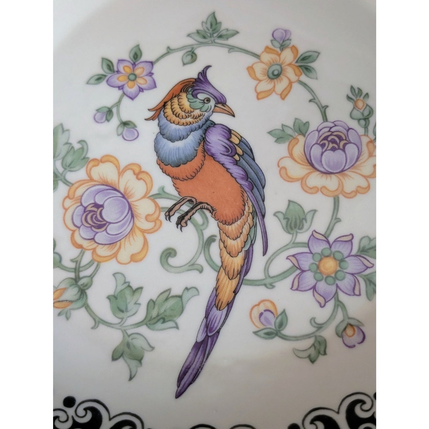 Rare Vintage Z. S. & Co. Bavaria Art Deco Exotic Bird Plate 1944
