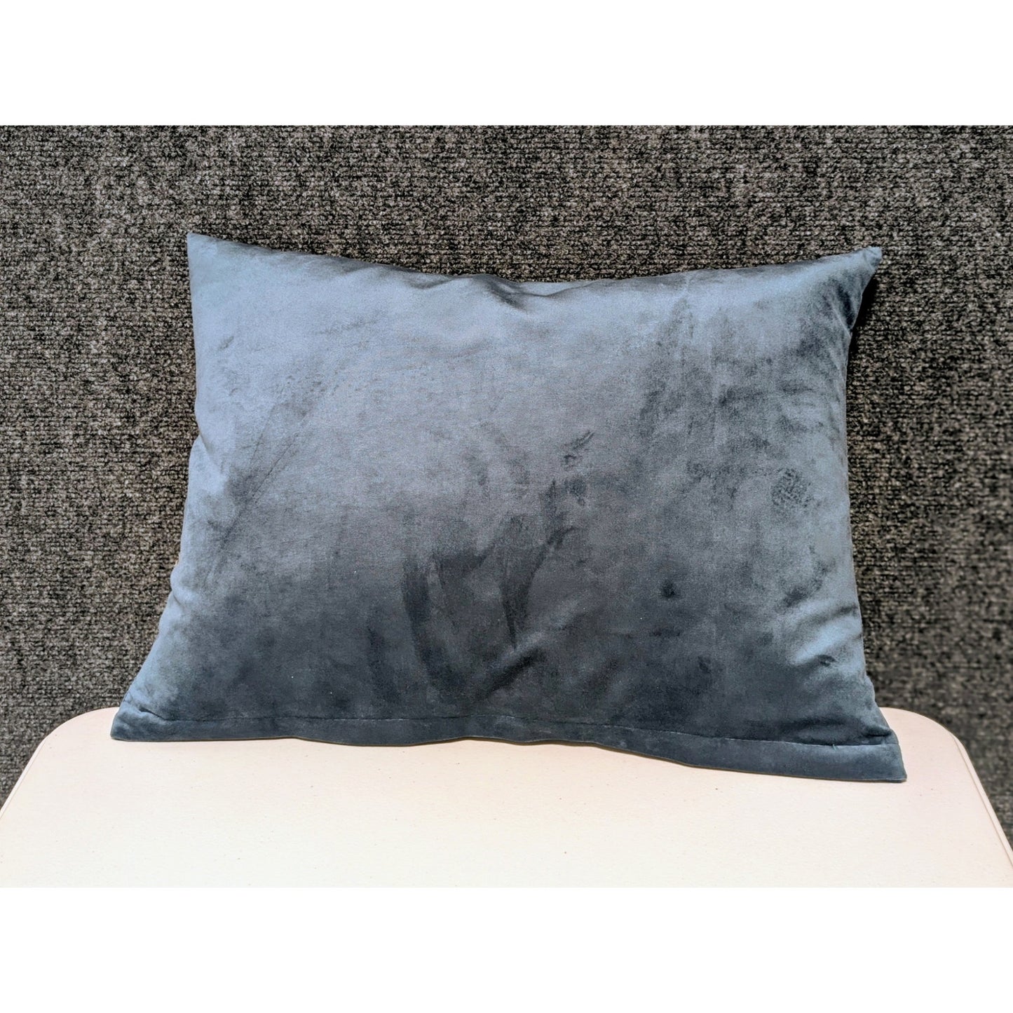 Made in Italy Teal Velvet Zippered Down Filled Insert Decorative Pillow