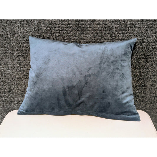 Made in Italy Teal Velvet Zippered Down Filled Insert Decorative Pillow