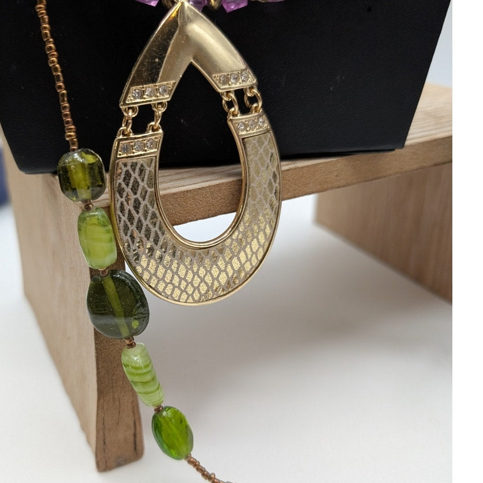 Mixed Jewelry Lot of 7 Boho Beaded & Other Necklaces & One Pr. Matching Earrings