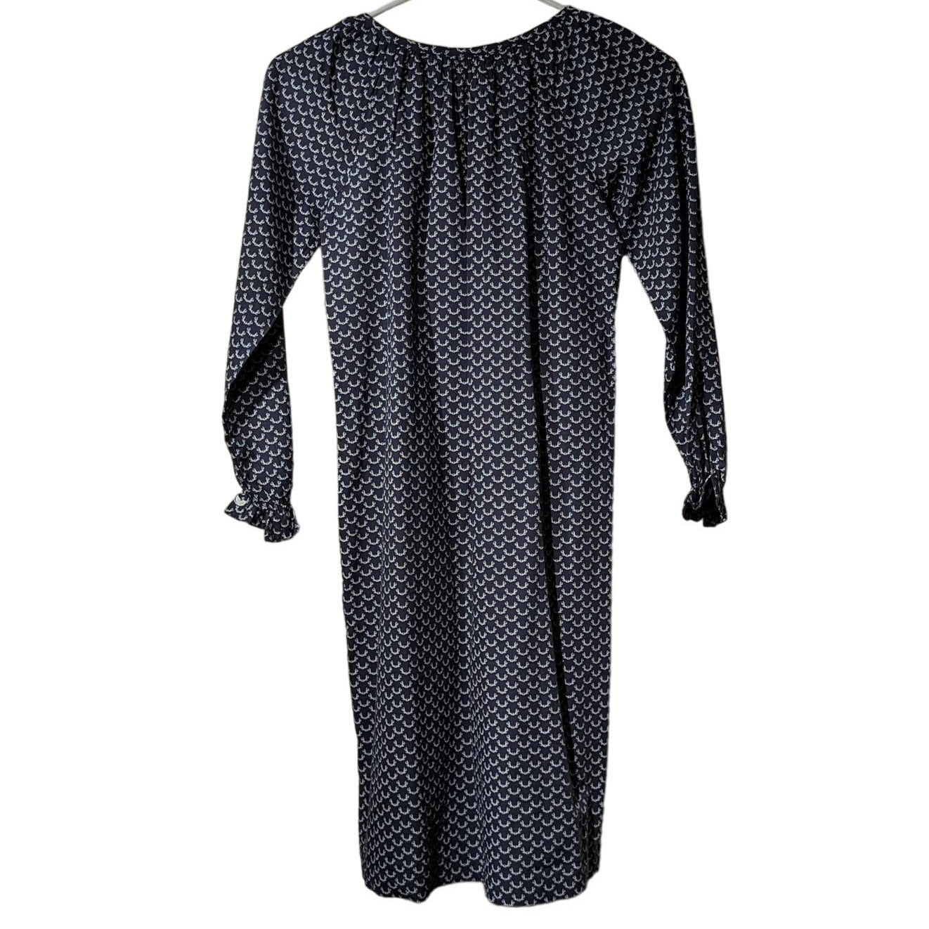 Petite Plume Navy Nordic Antlers Delphine Nightgown Girls' Sz 10
