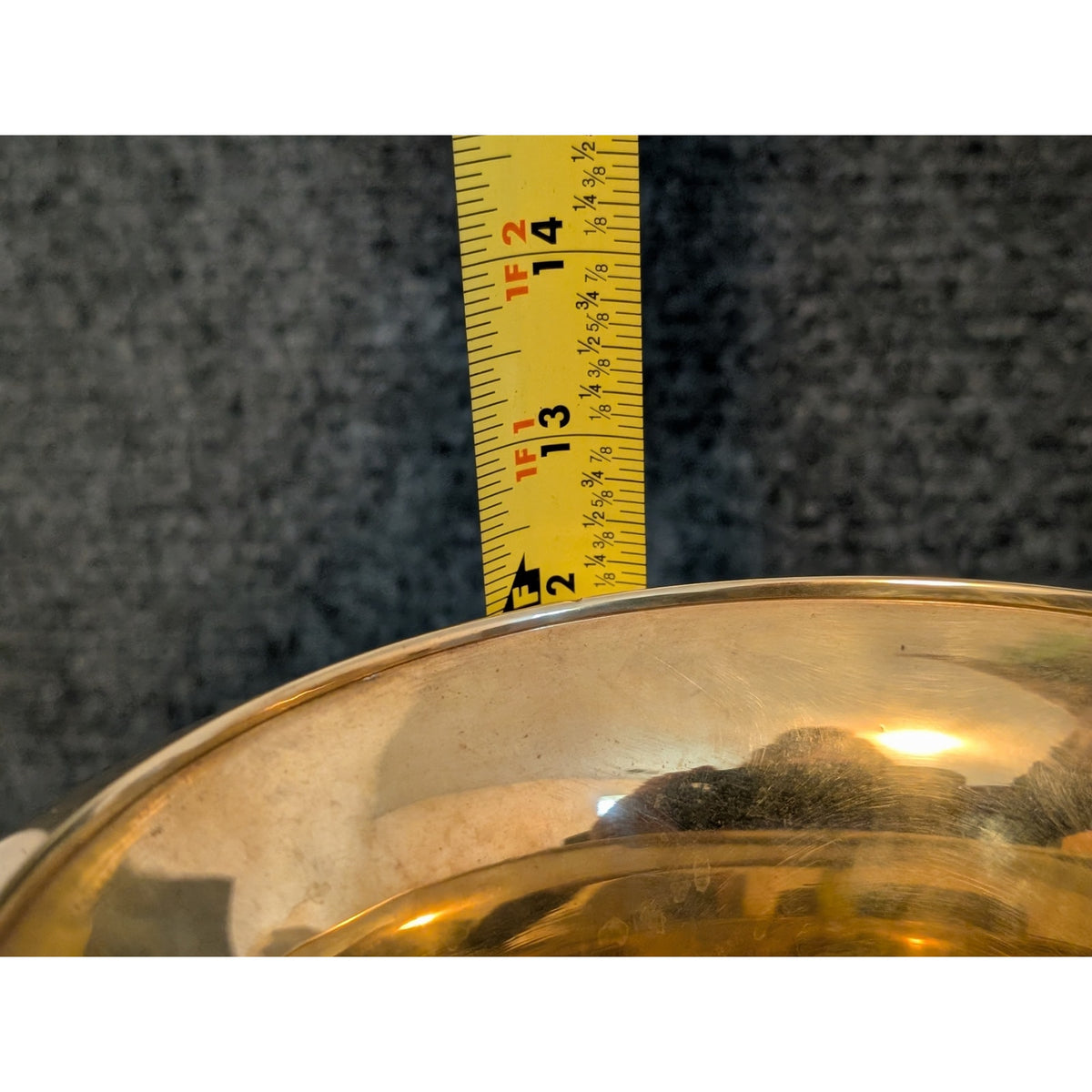 Vintage Made in India MCM 12" Tall Heavy Brass Urn Planter/Vase