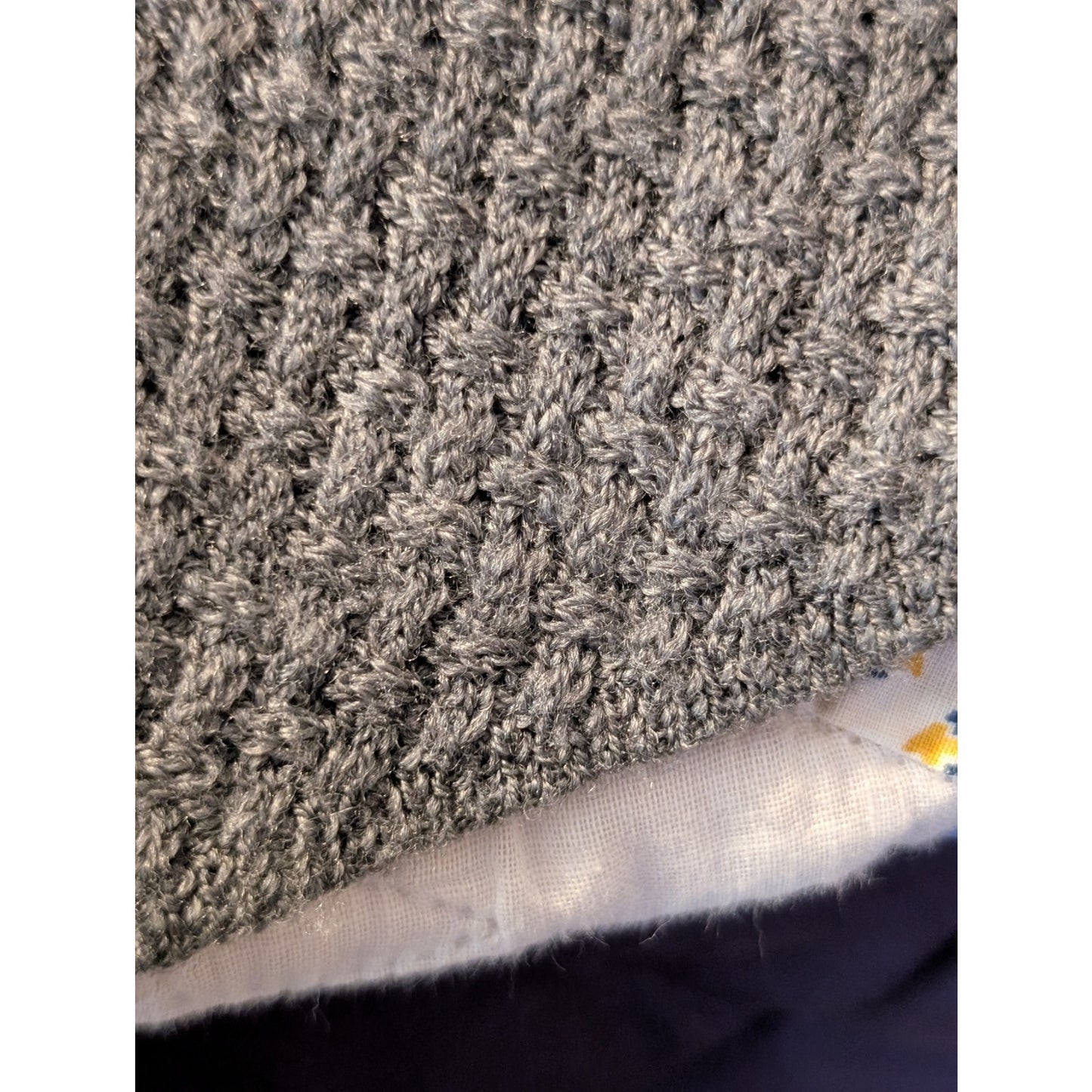 Eileen Fisher Grey Rolled Neck/Hem Textured Italian Yarn Sweater Sz M