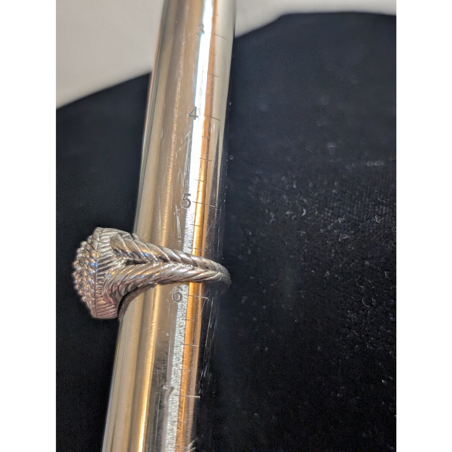 Judith Ripka Classic Diamonique 925 Sterling Silver Cluster Heart Ring Sz 5.75