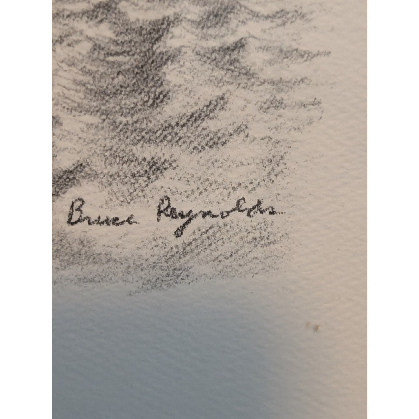Original Artist Bruce Reynolds Signed Black Wood Frame Pencil Drawing 'Newport'