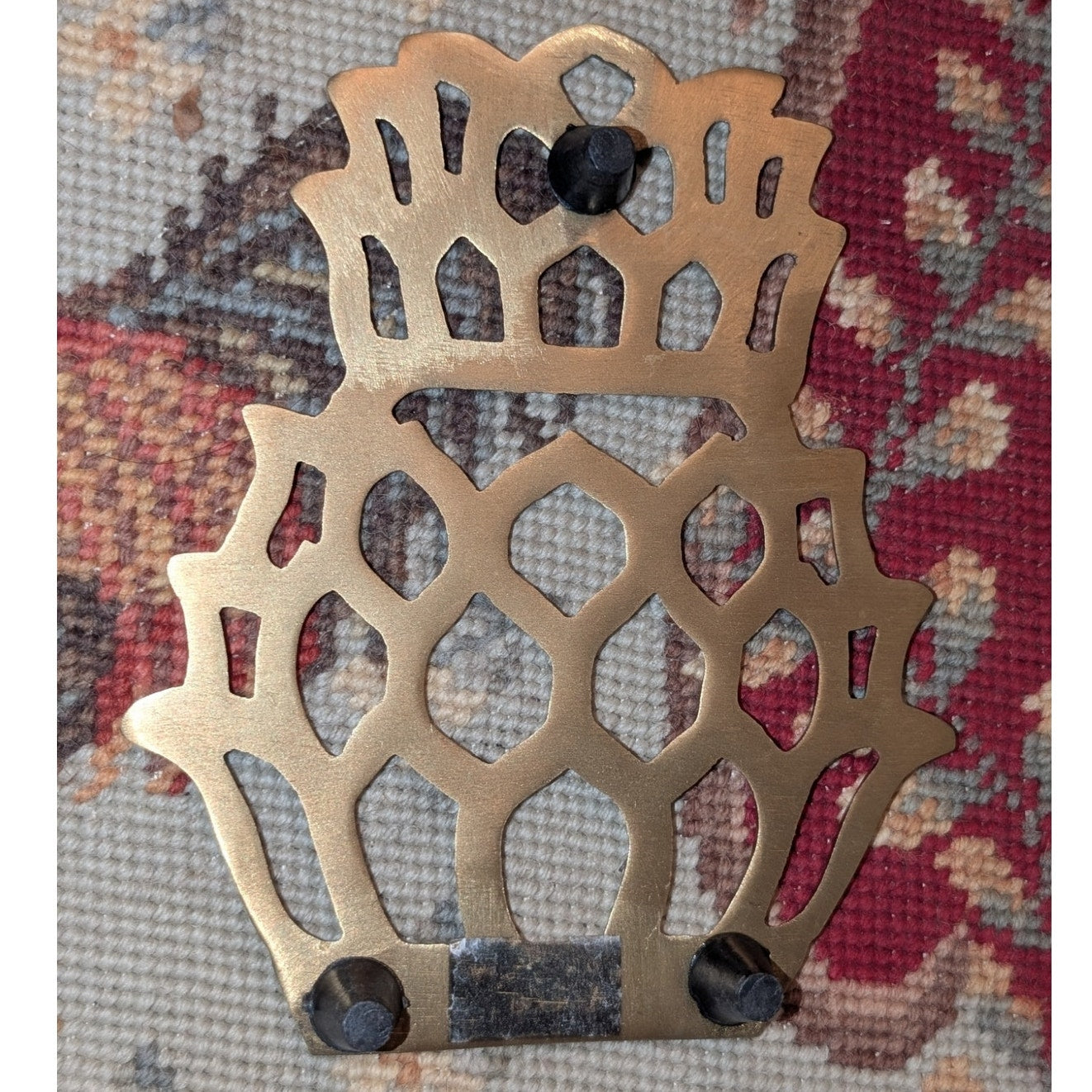 Polished Brass Pineapple Trivet Table Protector Wall Decor