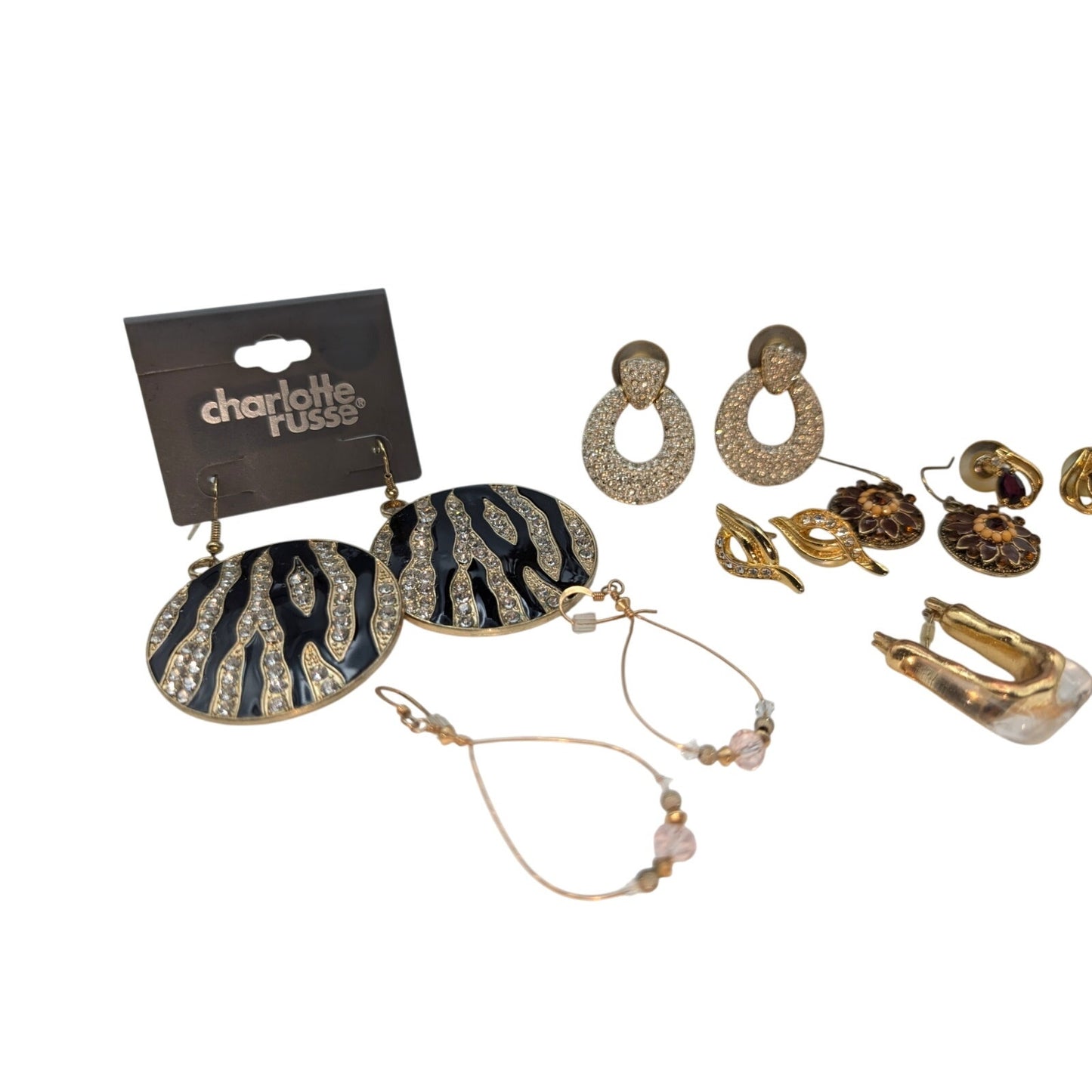 Mixed Lot of Gold Tone Ten Bracelets & Ten Pair of Earrings