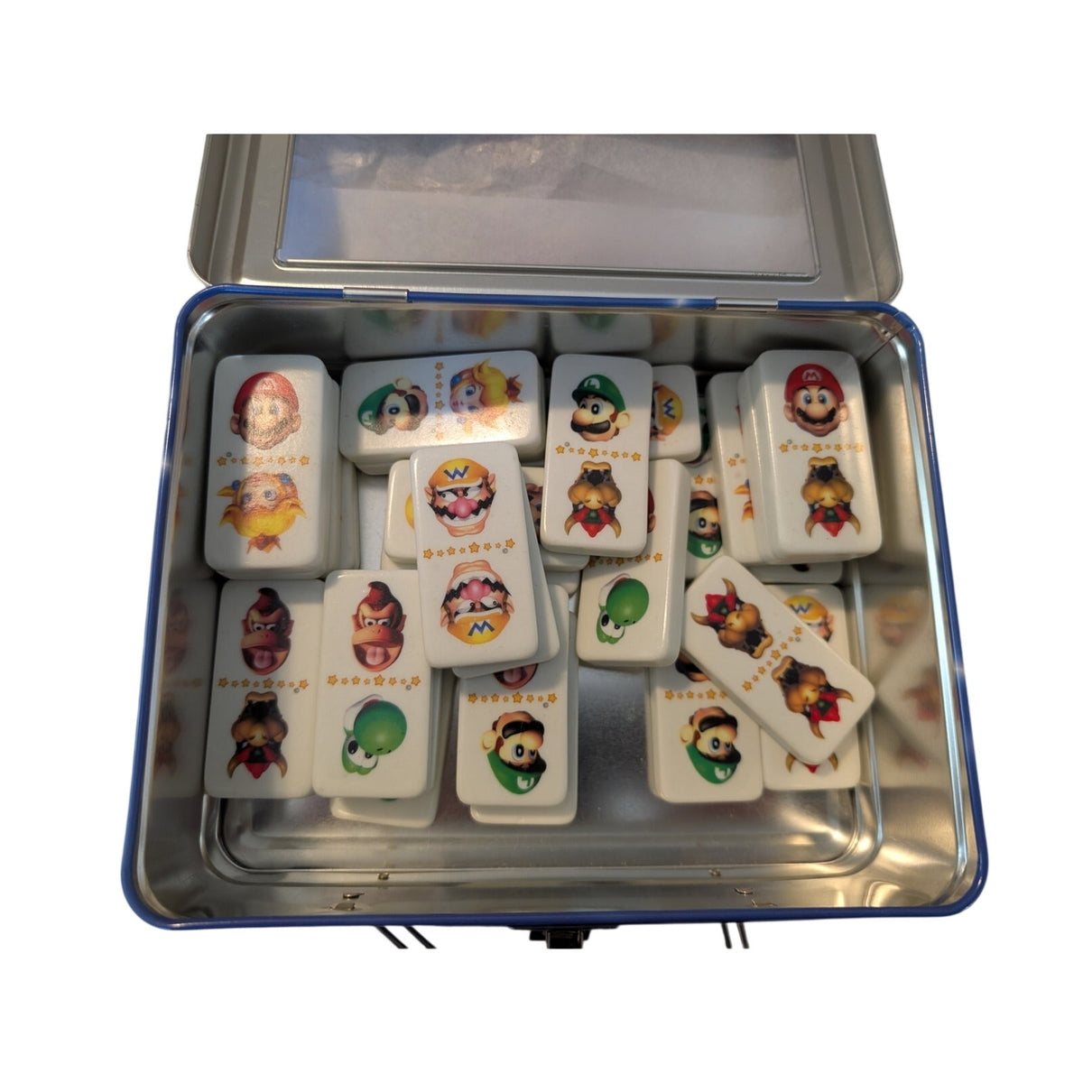Vintage Nintendo 28 Super Size Dominos in Lunch Box Tin