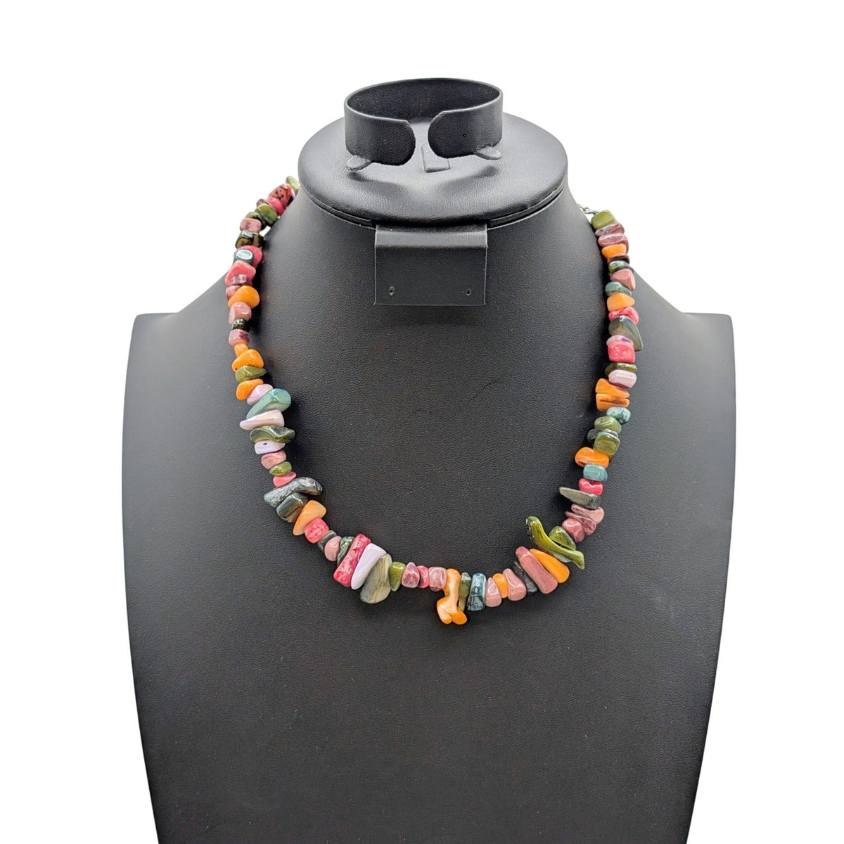 Multi-Color Shell Stone Chip Bead 17"-19" Necklace