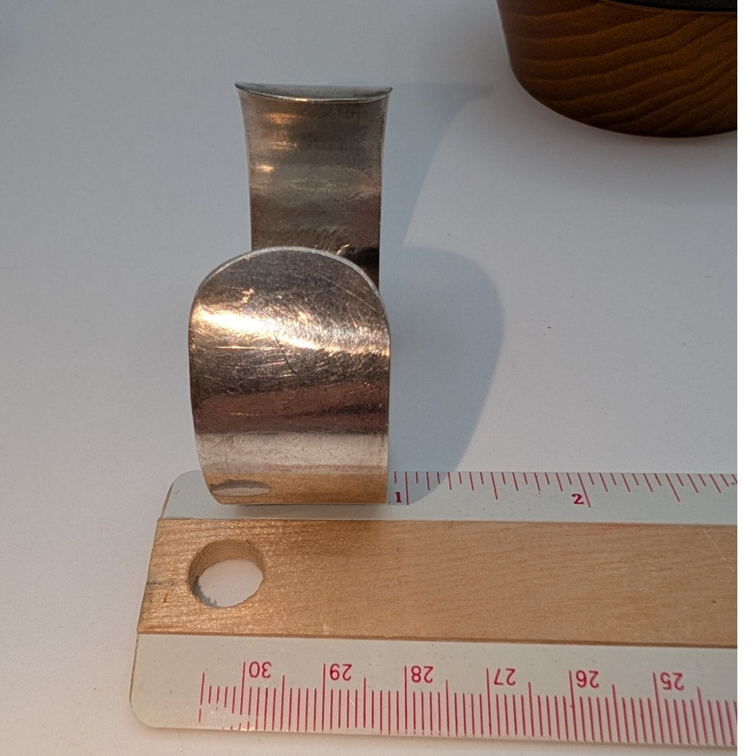 Vintage/Antique Silver Peruvian Inca or Aztec Primitive Tribal Cuff Bracelet