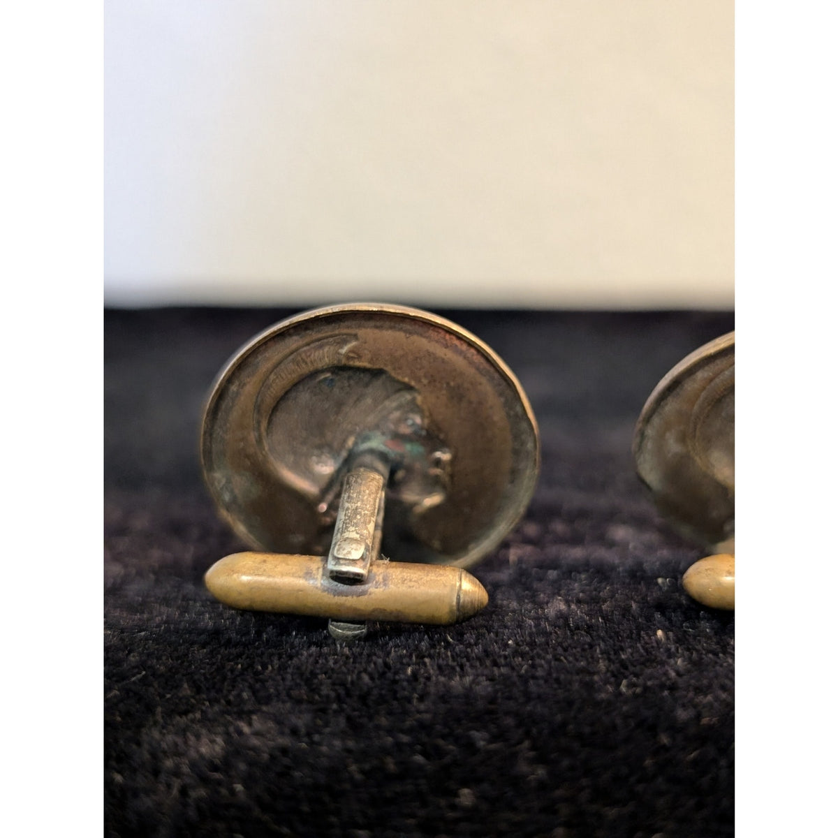 Vintage Roman Centurion Soldier Brass Cuff Links