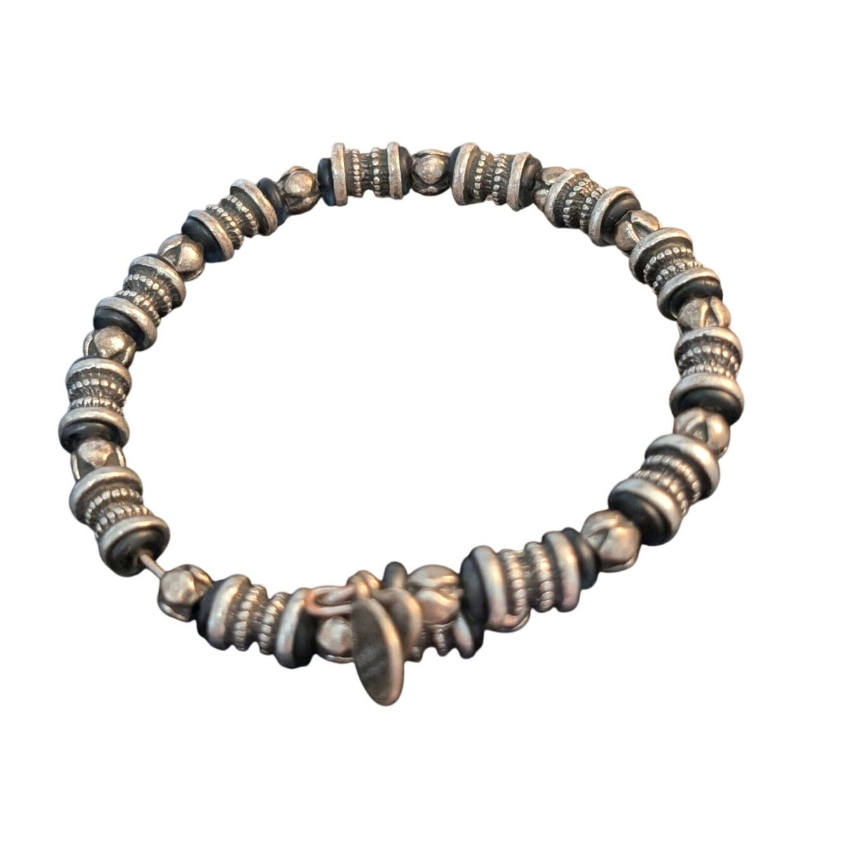 Two Alex and Ani Silver Tone Flex Wire Bracelets