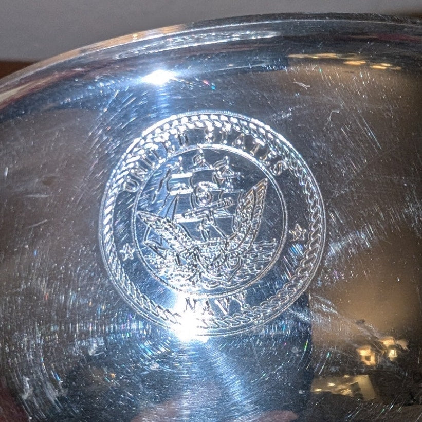 Salisbury Pewter Revere Bowl Images of America United States Navy Engraved