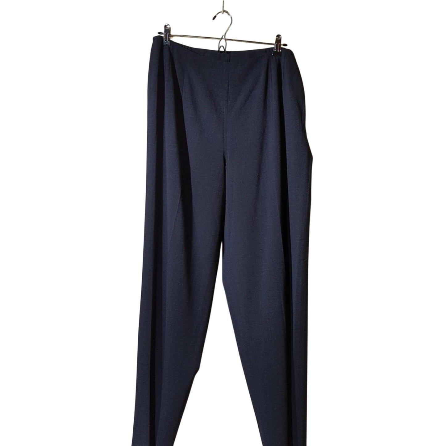 Talbot's Vtg Blue Gray Elastic Back Side Zip Stretch Wool Lined Pant Plus Sz 12W