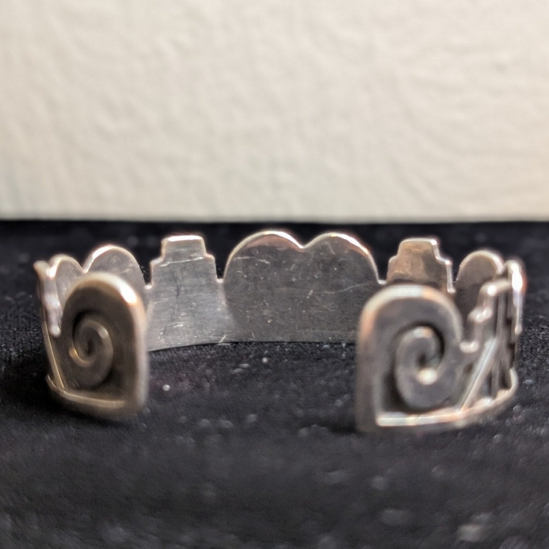 Vintage Hopi Taxco TS-95 Sterling Silver 7" Cuff  Bracelet 33.5g