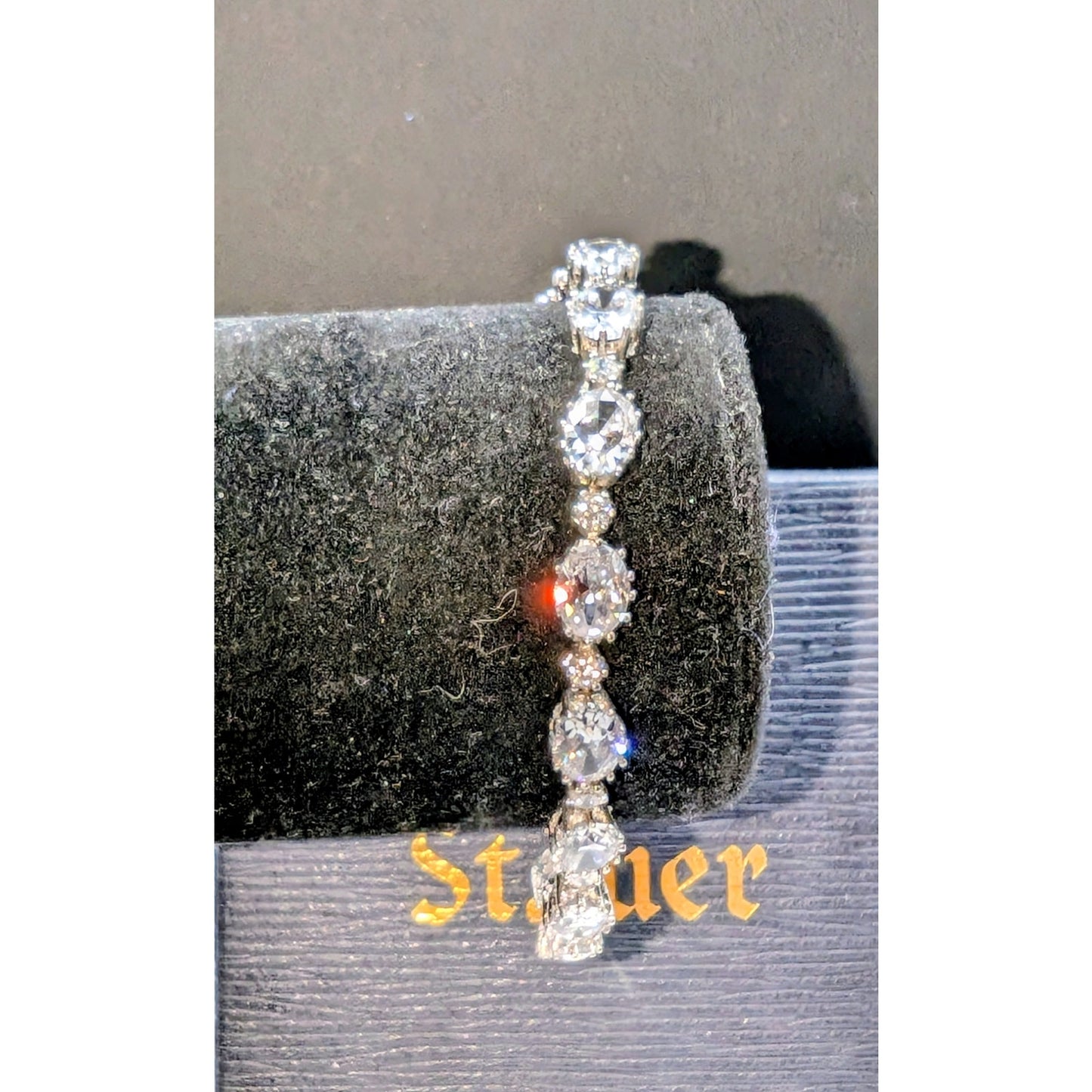 Stauer 925 Sterling Glam Oval & Round Alternating Cubic Zirconia Tennis Bracelet