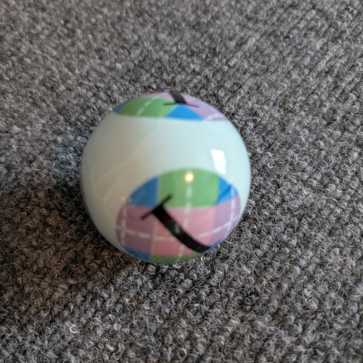 Decorative Initial  'I' 2" Diameter Ceramic Ball